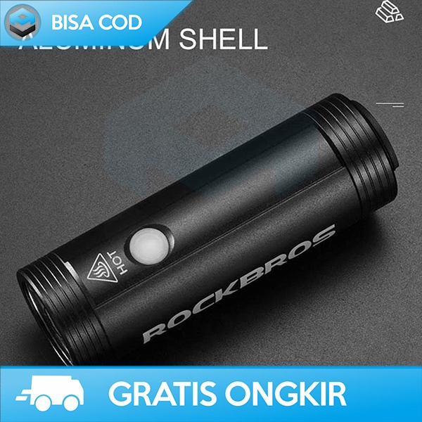 LAMPU DEPAN SEPEDA RECHARGEABLE 400 LUMENS 2000MAH WATERPROOF IPX3