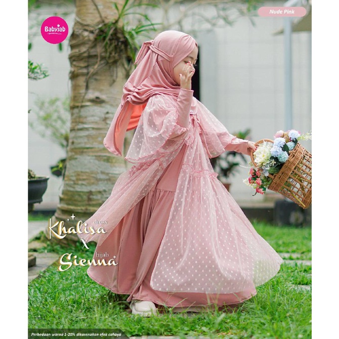 KHALISA DRESS SET HIJAB/ GAMIS ANAK BY BABYJAB