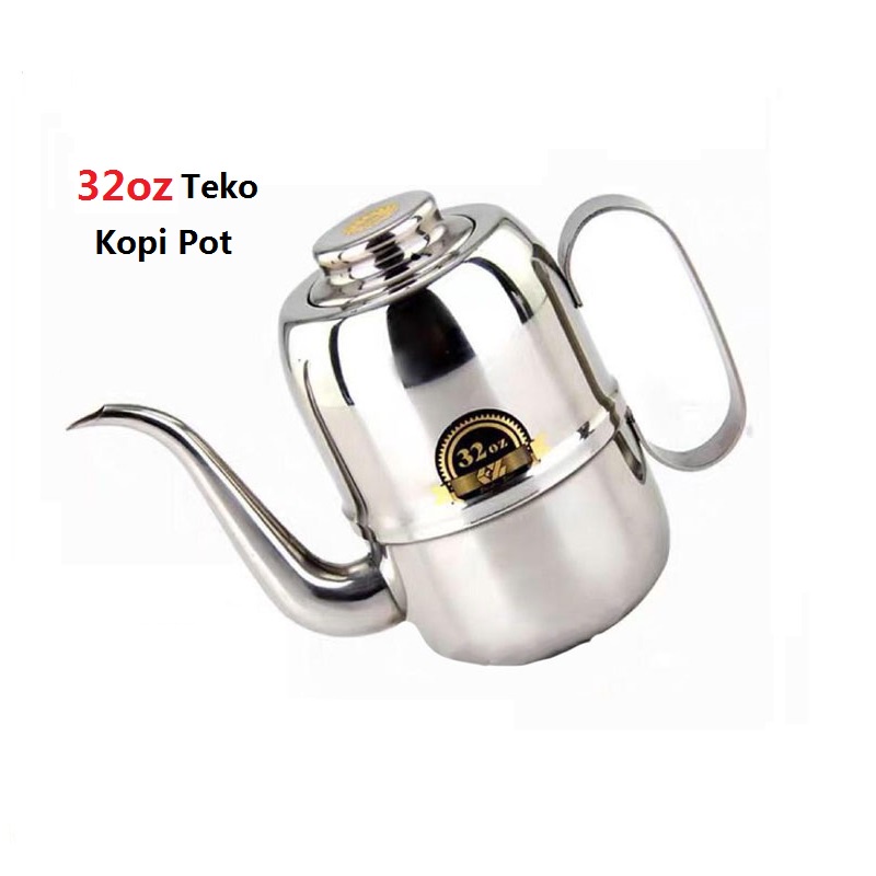 Mi.more Teko Kopi 32Oz(912ml) Mini Leher Angsa / Coffee Pot OLIVE Kettle Goose Neck Stainless Steel