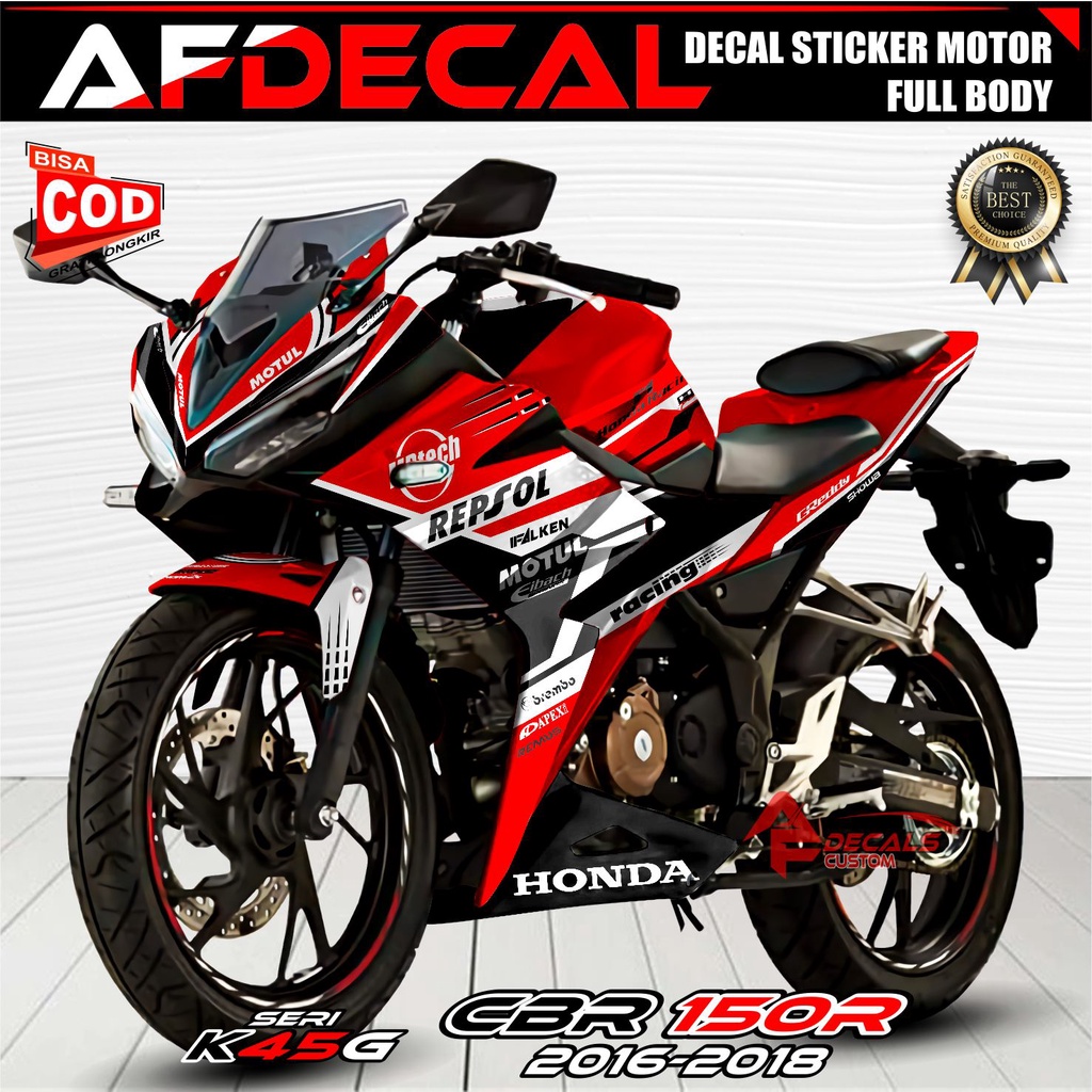 BISA COD ,CBR150R FACELIFT 2016 // Decal CBR 150R 2017 // Stiker Semi Full Variasi CBR 150 R 2018 Mo