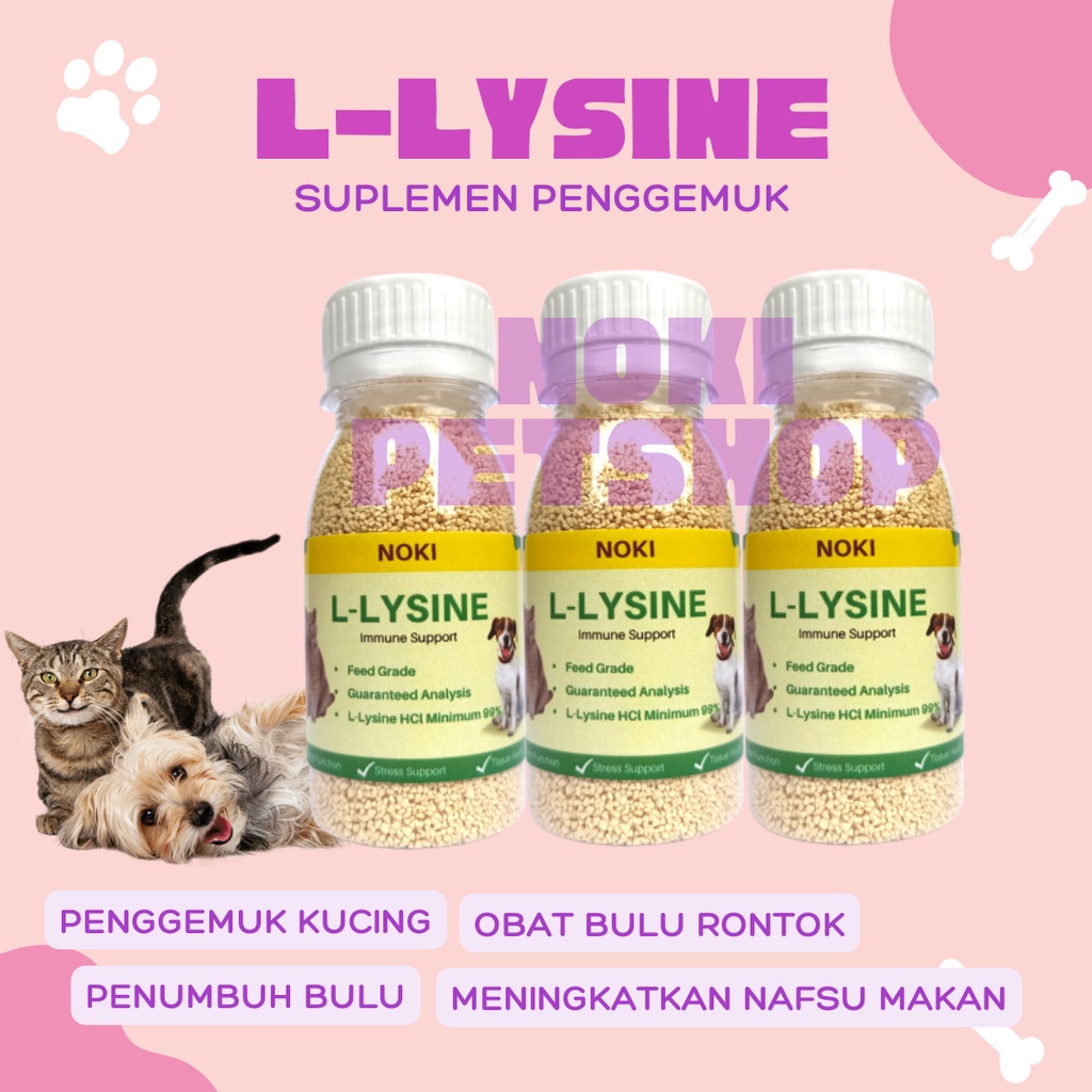 [BISA COD] L-LYSINE 75 GRAM SUPLEMEN PENGGEMUK KUCING VITAMIN FAT | VITAMIN KUCING FOR CAT ASAM AMINO PLUS PRO LYSINE KUCING PENAMBAH IMMUNE DAN NAFSU MAKAN 1 KG LISIN LYSIN LISINE LEUSIN SUPLEMEN VITAMIN PENGGEMUK KUCING ANJING UDANG IKAN SAPI