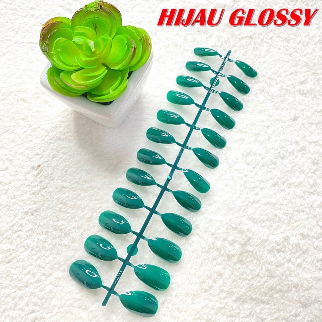 SS 24Pcs Kuku Palsu Polos Matte Doff Glossy Nude 24 Pcs Fake Nail Manicure Nail Stickers Wedding Pengantin Murah Import