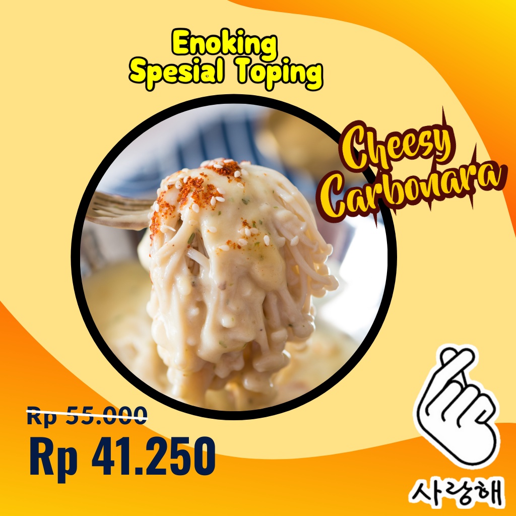 

Cheesy Carbonara Enoking Spesial Toping | enoking_id