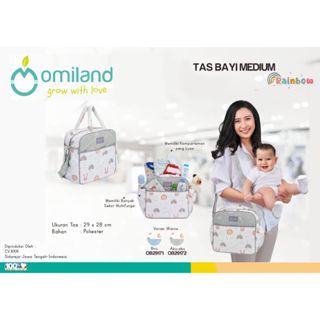 OMILAND Tas Perlengkapan Bayi Selempang Ukuran Kecil Medium Besar - Panda / Sloth / Alpaca / Rainbow Series