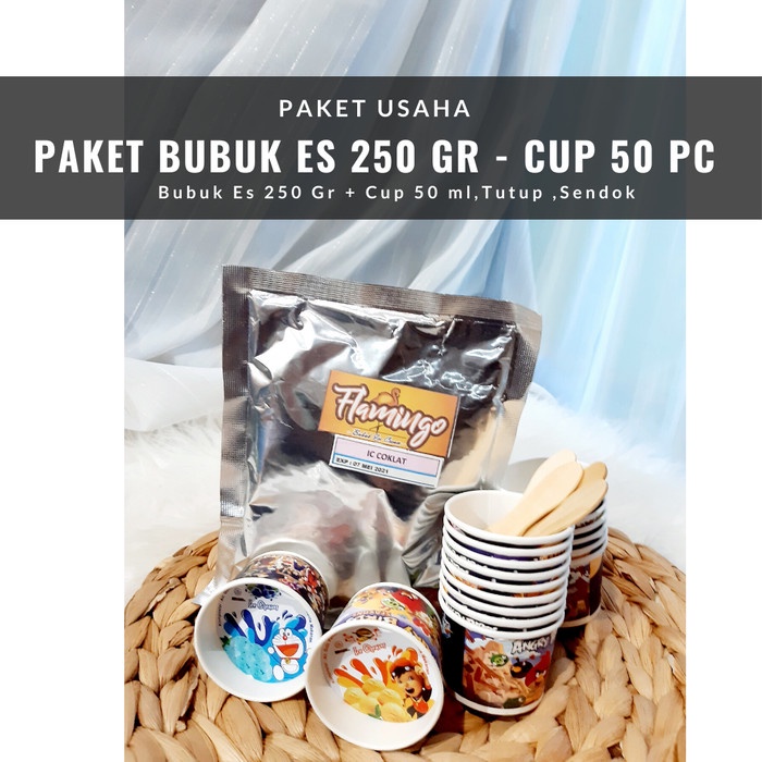 +++++] usaha es krim paket- bubuk paketmix ice cream - Cup Wadah Es paket