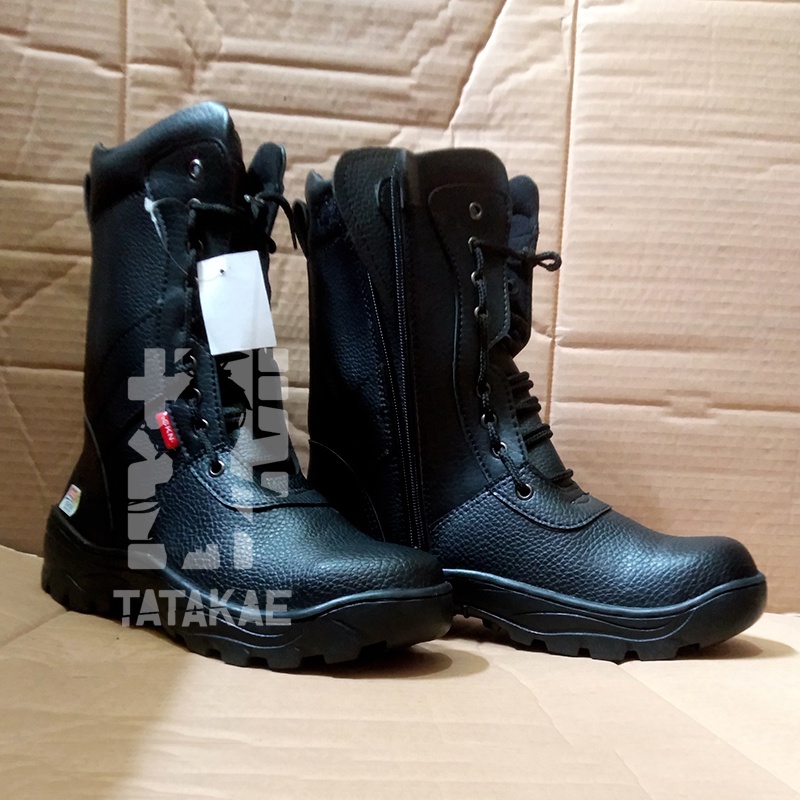 Sepatu Boot Safety PDL Security Satpam Ujung Besi Tinggi 26 cm