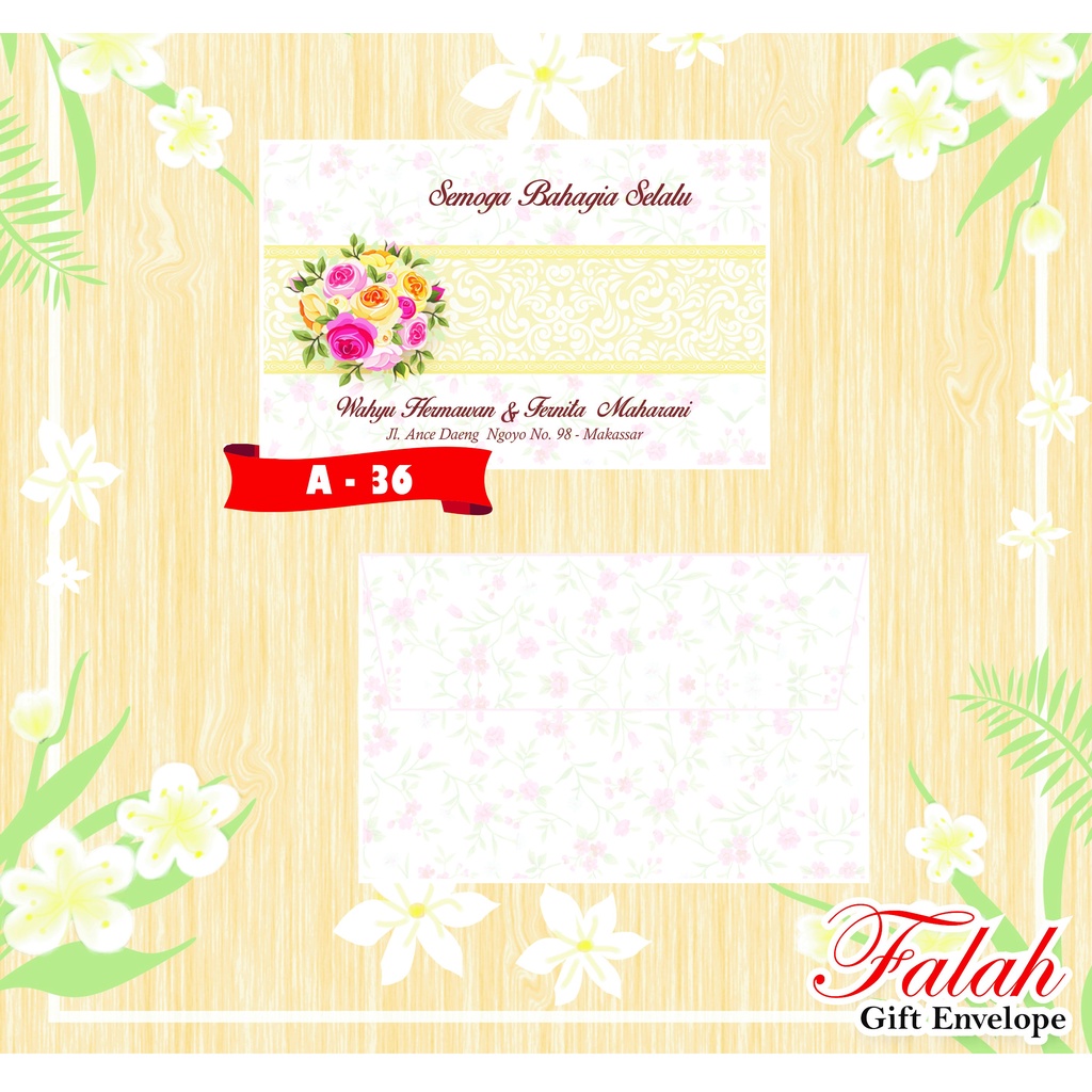 

Amplop Falah atau Angpau Falah kode A 36 muat uang kertas harga termurah