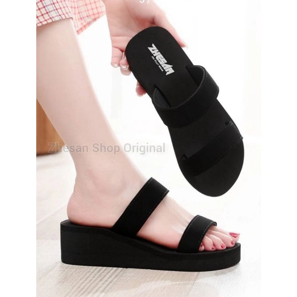 Sandal Wedges Wanita Bandua Terbaru / Sendal Wanita Kekinian