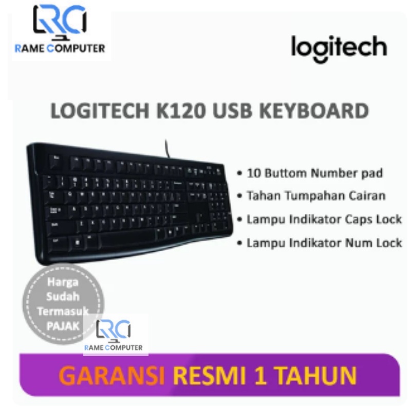 KEYBOARD USB LOGITECH K120 ORIGINAL