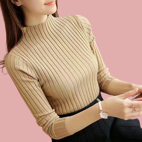 Atasan Rajut Turtleneck Wanita/ Turtle Neck Jalur Besar Terbaru / Inner Rajut wanita / Baju Dalaman Turtleneck Knit / Rajut Manset Wanita