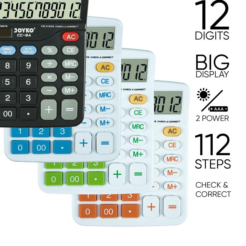 

► Calculator Kalkulator Joyko CC-8 12 Digits Check Correct ☂