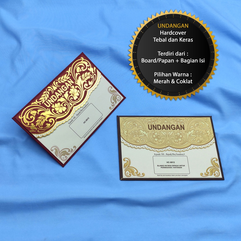 Undangan Hard Cover Tebal dan Kaku Untuk PernikahanTasyakuran Erba HC-9912/HC-9915