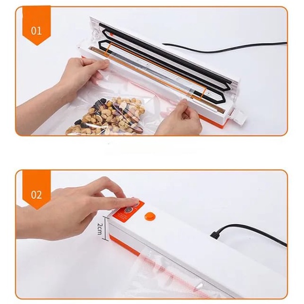 Orange Mesin Vacuum sealer Makanan Home Automatic Packing Machine