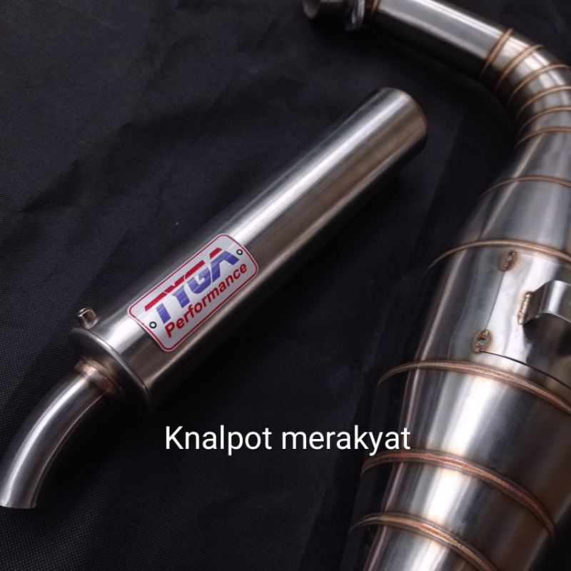 Knalpot ninja rr r krr kolong stenlis tyga performance vol 40 leher L
