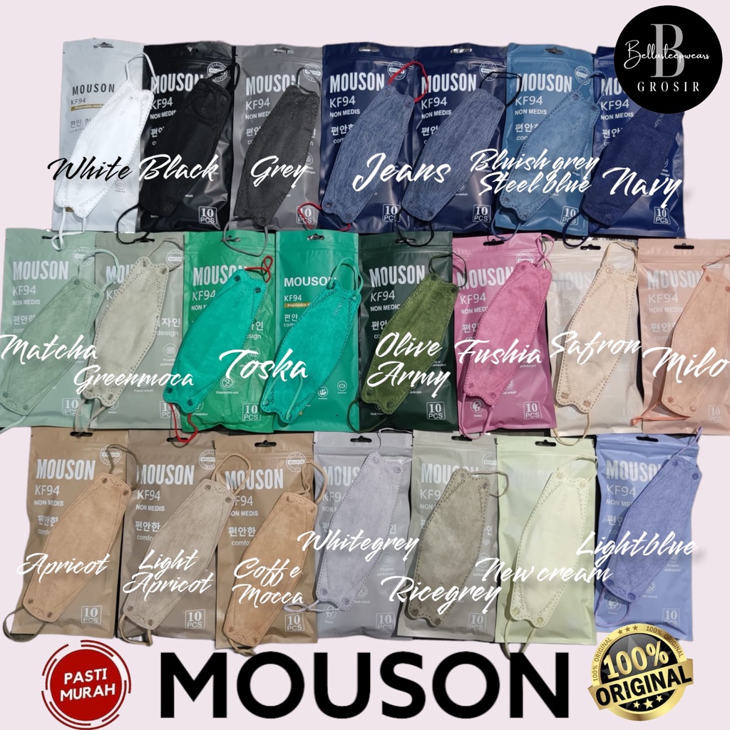 MOUSON KF94 EMBOS - MASKER PREMIUM KF94 MOUSON 4PLY MEDICAL GRADE - 10 PC