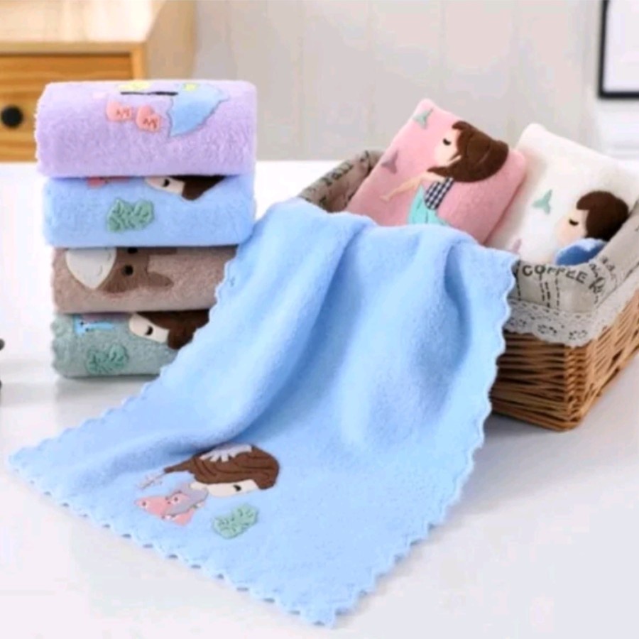 HANDUK MUKA MICROFIBER DAYA SERAP AIR TINGGI - WASHLAP BAYI SERBAGUNA