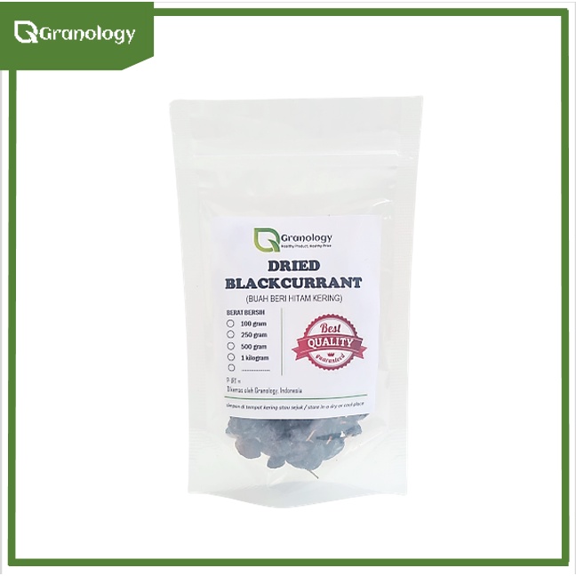 Blackcurrant Kering / Dried Blackcurrant (100 gram) by Granology