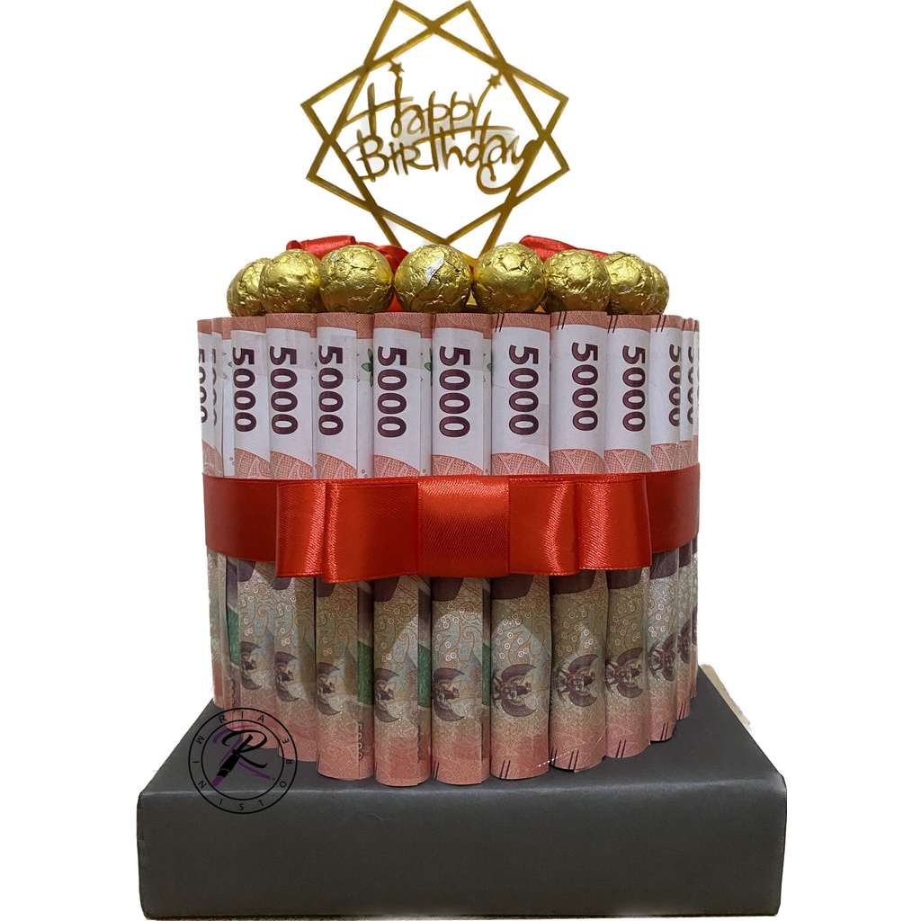 

Money Cake Tart Replika Uang Mainan Hampers Kado Gift