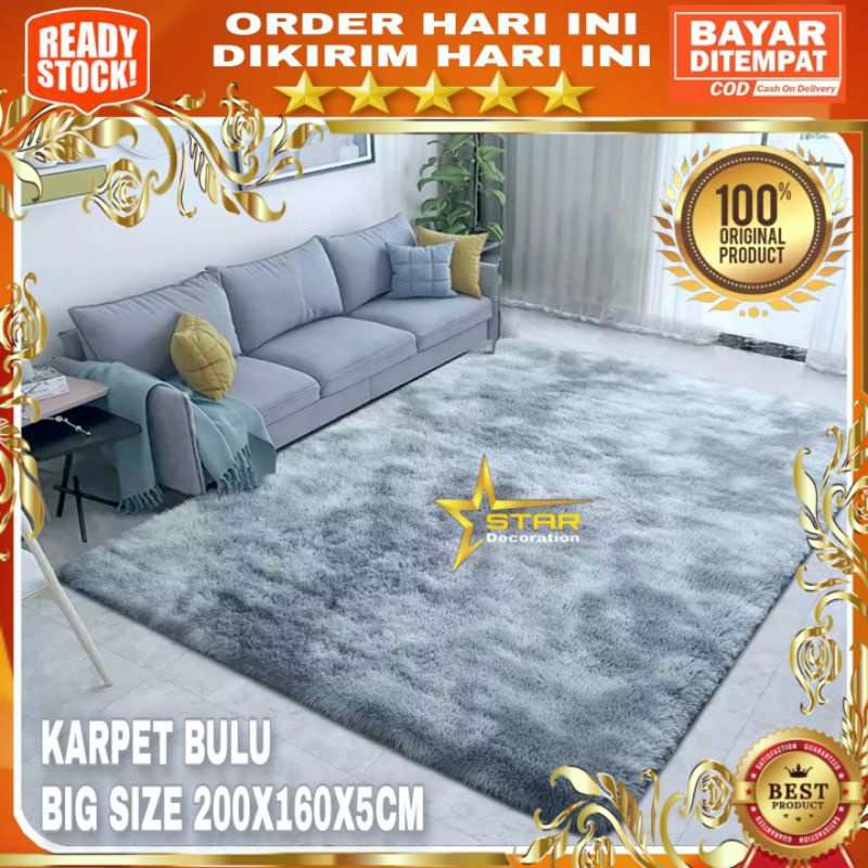 Karpet bulu rasfur uk 200x160x5cm