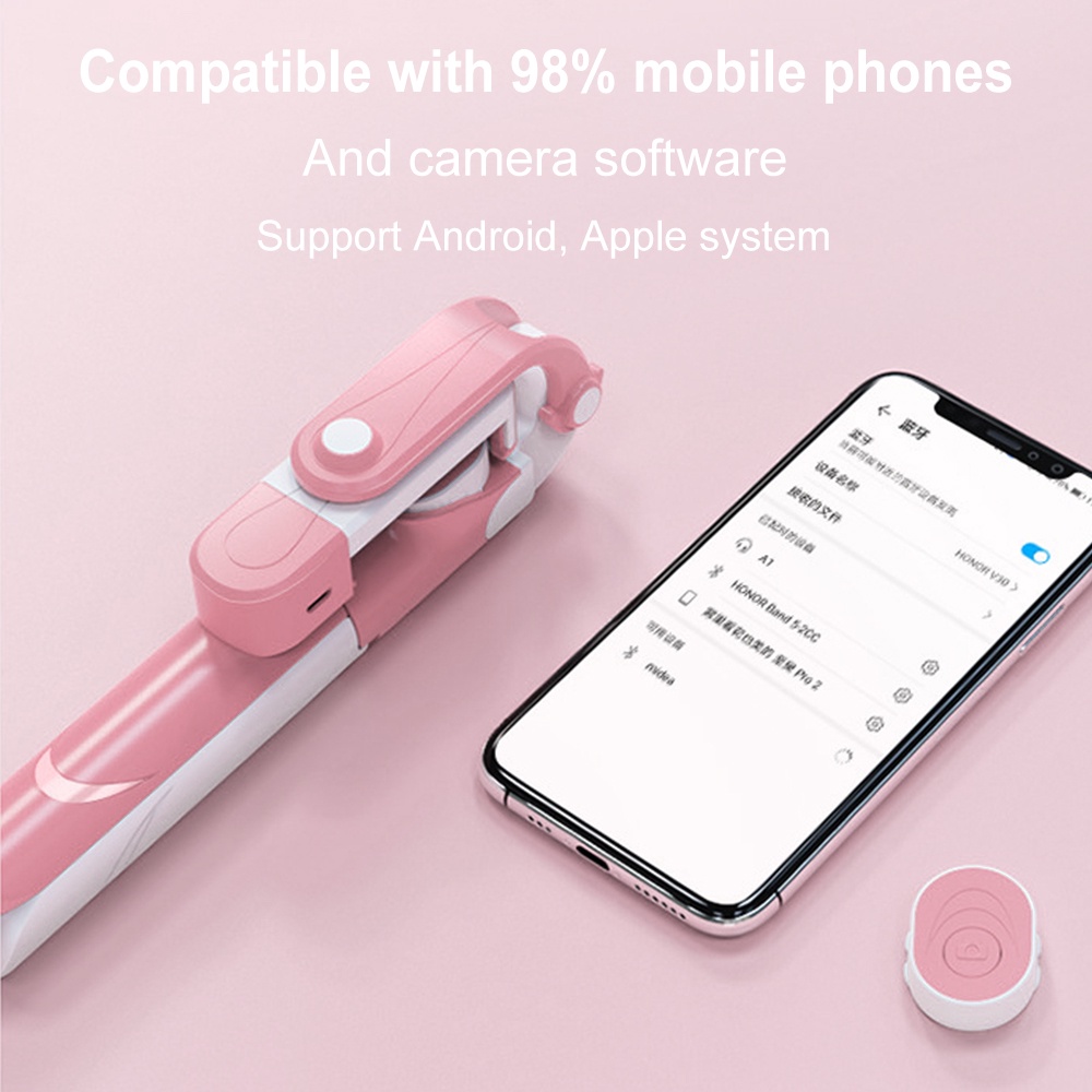Tripod Bluetooth X10S Selfie Stick LED Flash Fill Light Phone Holder Foldable 3in1 Wireless Remote Control Tongsis 360° Youtuber Live Broadcast Vlog