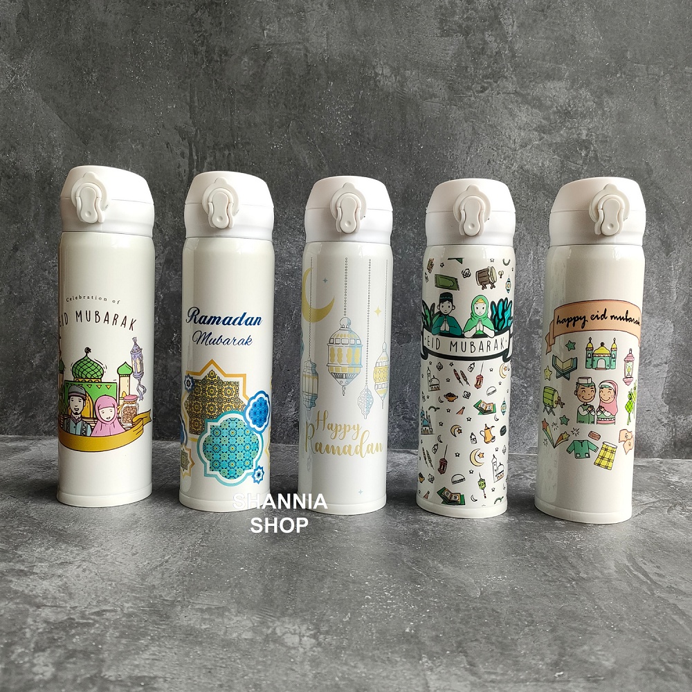 [BUY 1 GET 1] SPECIAL EDITION LEBARAN H777 Termos Air Panas Niagara 500ml Vacuum Flask CUSTOM EDISI IDUL FITRI