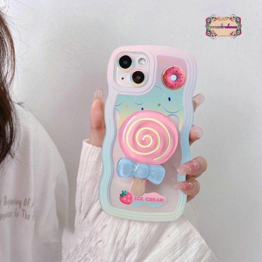 SS275 SOFTCASE ICE CREAM BUTTER WITH CANDY POPSOCKET FOR IPHONE 7 8 7+ 8+ X XS XR XS MAX 11 12 13 14 PRO MAX SB4975