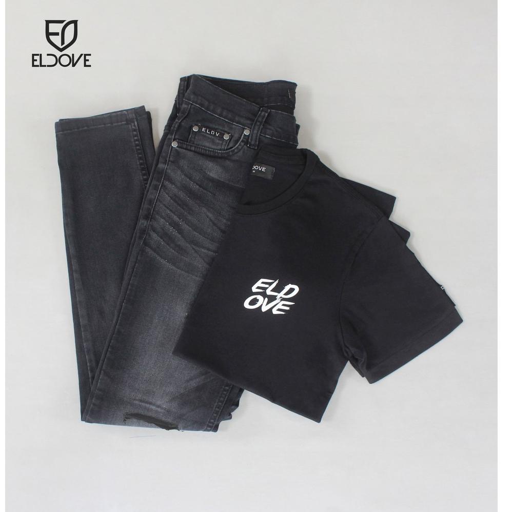 HARGA BERSAHABAT Eldove Paket Celana Jeans + Kaos 8510R