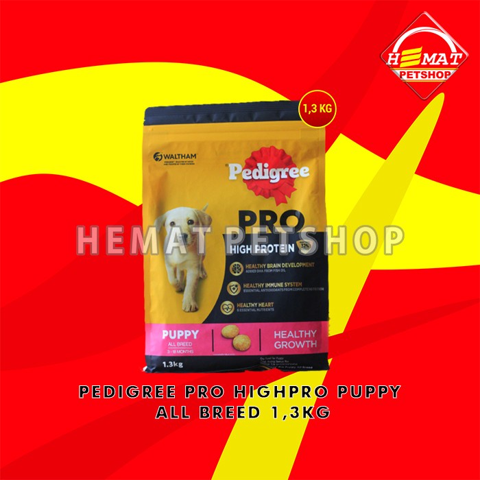 Makanan Anjing Pedigree High Pro Dog Food Puppy 1.3 KG