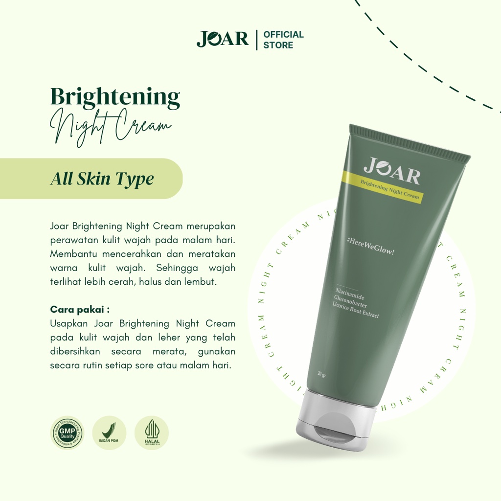 Joar Skincare [2 Pcs] Series Brightening (Soap Bar/Sabun, Serum, Day Cream, Night Cream &amp; Face mist)