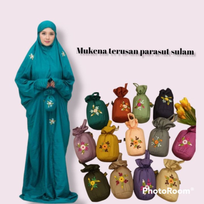 MUKENA TERUSAN PARASUT /BORDIR/SULAM