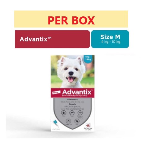 Advantix Medium Dog 4-10kg 1 BOX obat tetes kutu anjing