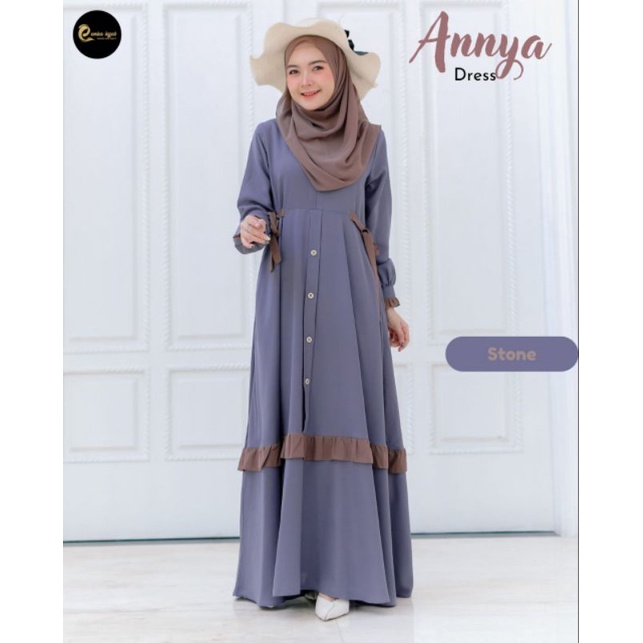 Annya dress by emka hijab ready stok