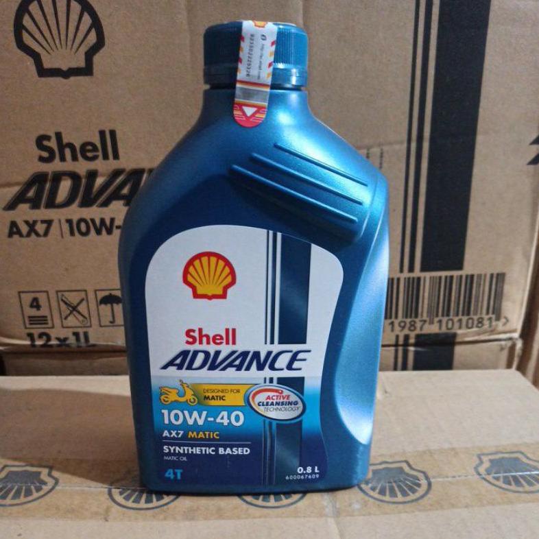 9APJI OLI SHELL ADVANCE SCOOTER AX7 MATIC 10W-40 08L API SN JASO MB 7270