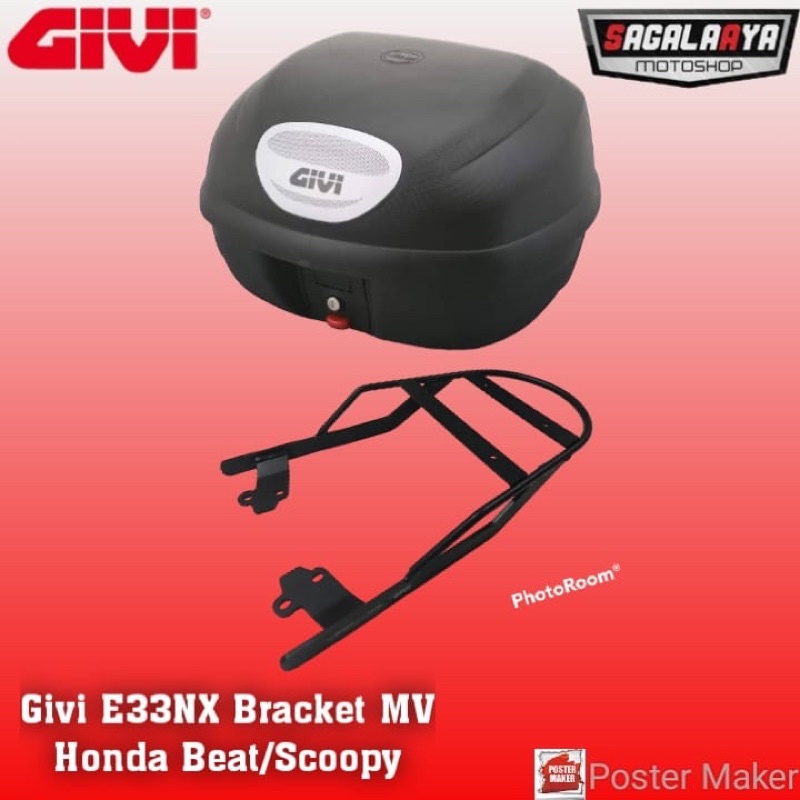 Box Givi E33 E33NX Bracket Top box Givi MV Honda Beat scoopy Genio