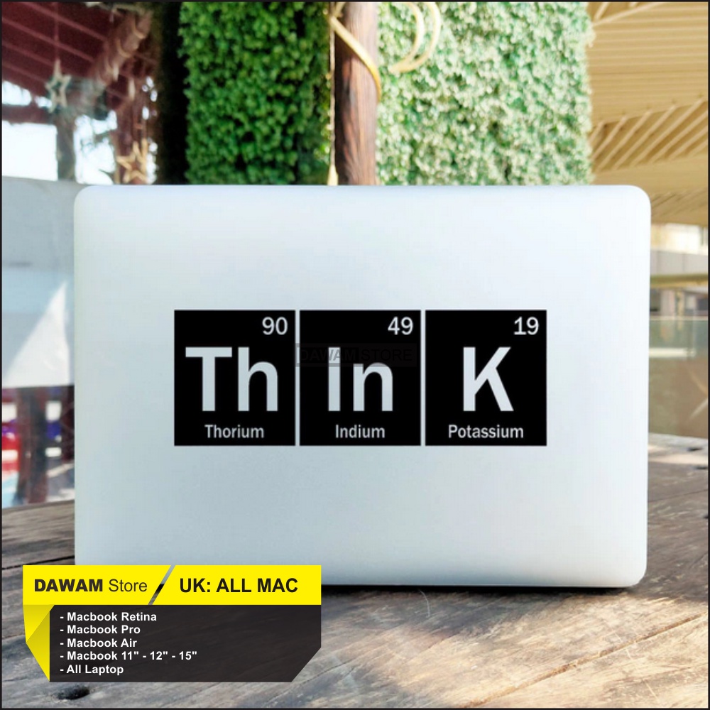 Stiker Macbook Decal Stiker Laptop untuk Asusu Lenovo Acer Hp Aesthetic Lucu Full Body Think