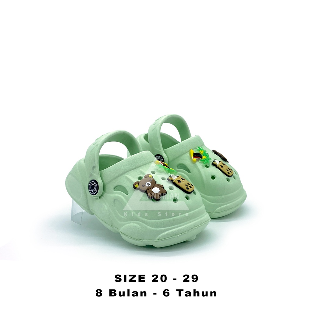 Sandal anak perempuan model jibbitz baim baby girls 1 - 6 tahun New Andrian