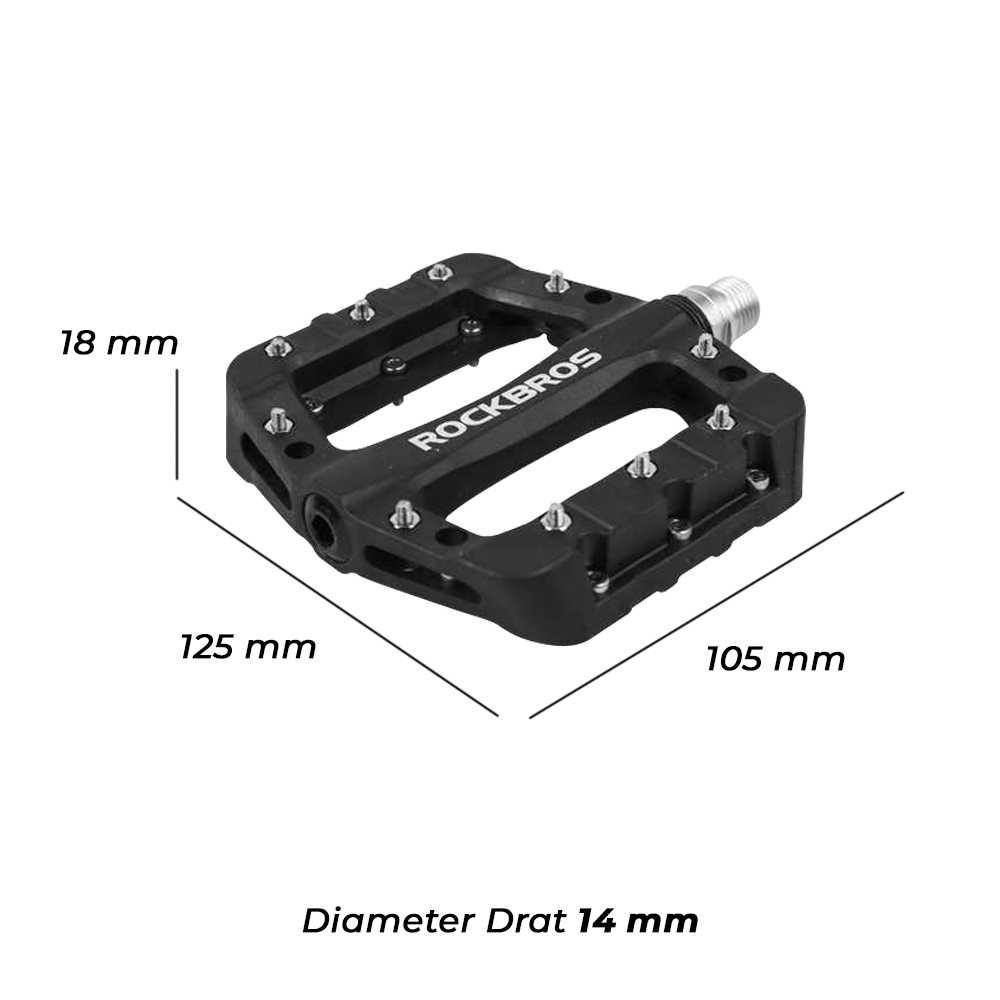 Rockbros Pedal Sepeda MTB Mountain Non Slip - JT201 - Black