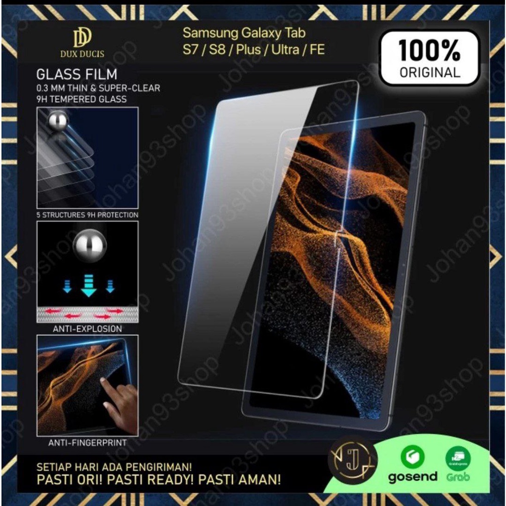 Tempered Glass Samsung Galaxy Tab S8/S7/Plus/Ultra/FE DUX DUCIS