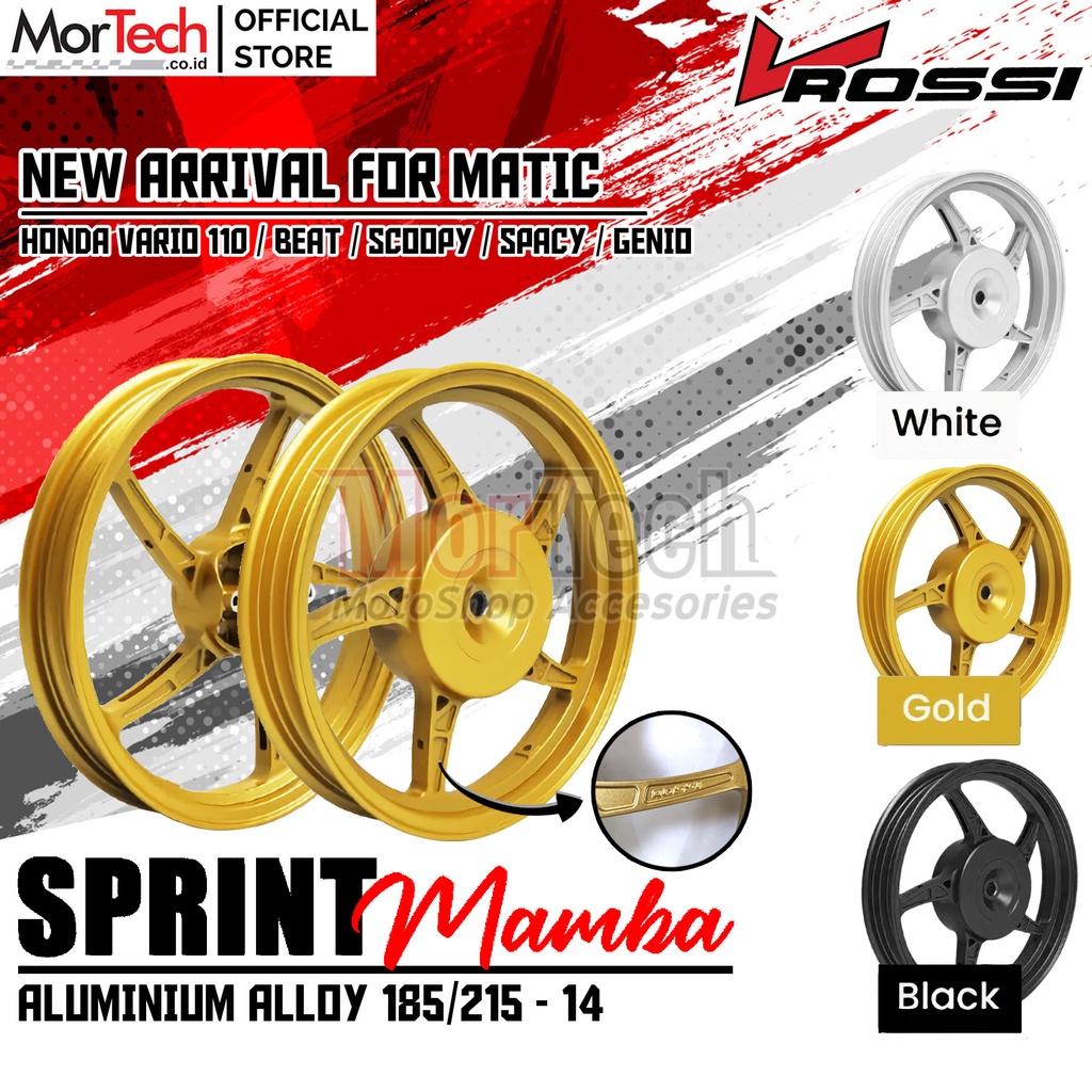 Velg Pelek V Rossi Sprint Mamba Palang 5 Matic Honda Vario 110 CW / FI BeAT All Series Spacy Karbu S