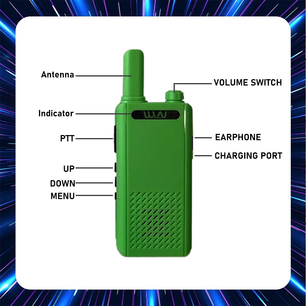 HT Walkie Talkie WLN KD-C160 Waterproof Portable Walky Talky Jarak Jauh 10km(Max) 2 Way Radio Walkie Talkies HT Handy Talky