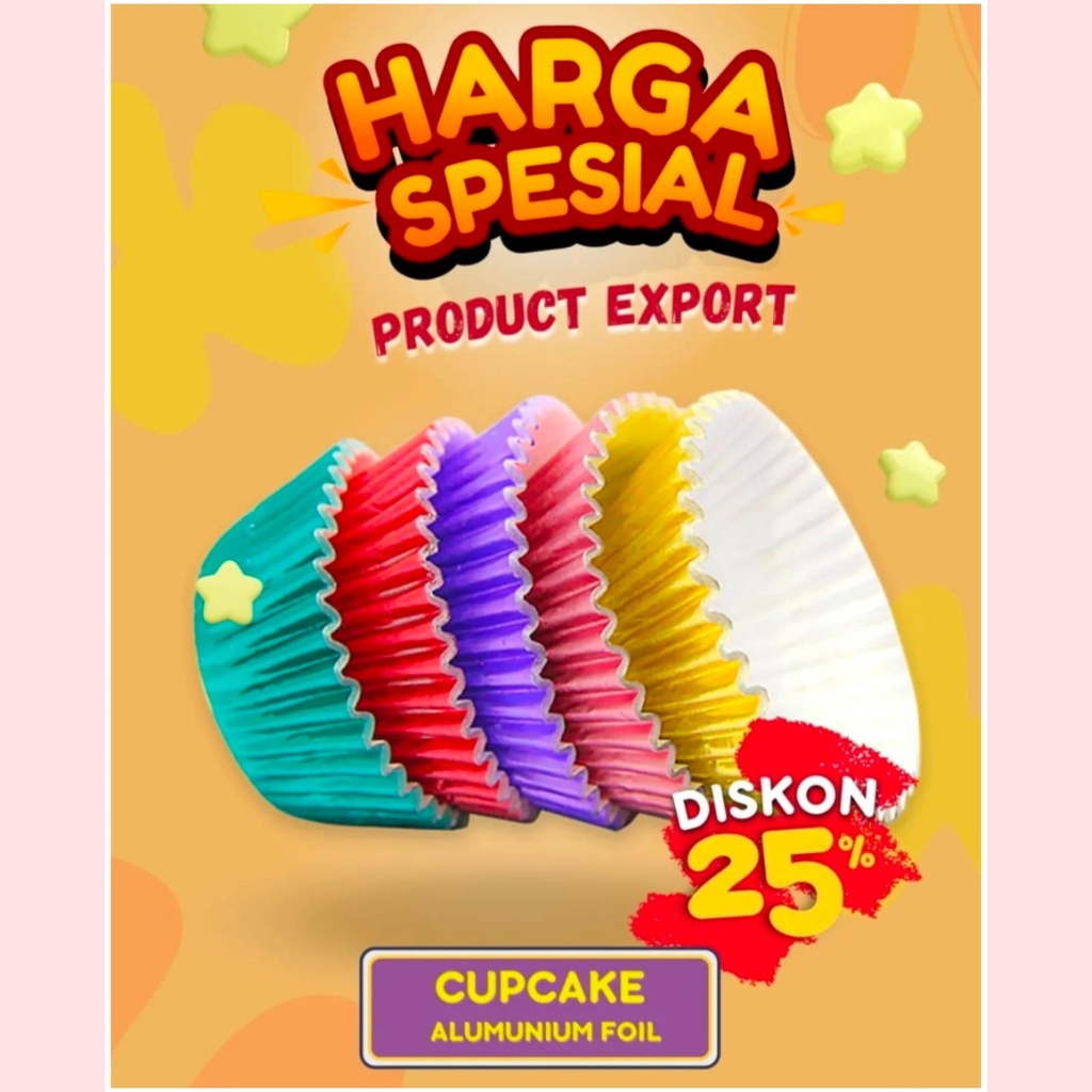 Cupcake 55 mm Cup Cake Case Nastar Glassine Warna Paper Cup / Cup Nastar 1000 pcs