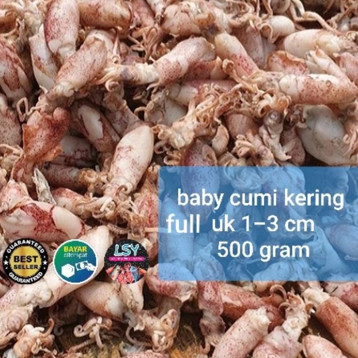 

♥ ikan asin baby cumi / cumi rebus kering full 500gr ✱