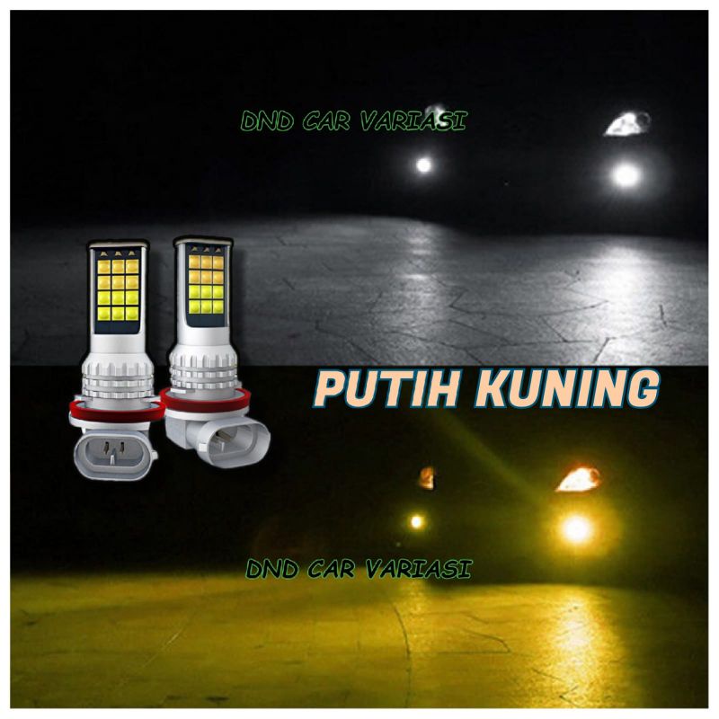 LED FOGLAMP H8 H11 H16 DUA WARNA PUTIH KUNING AVANZA AGYA AYLA BRIO MOBILIO FREED CALYA SIGRA