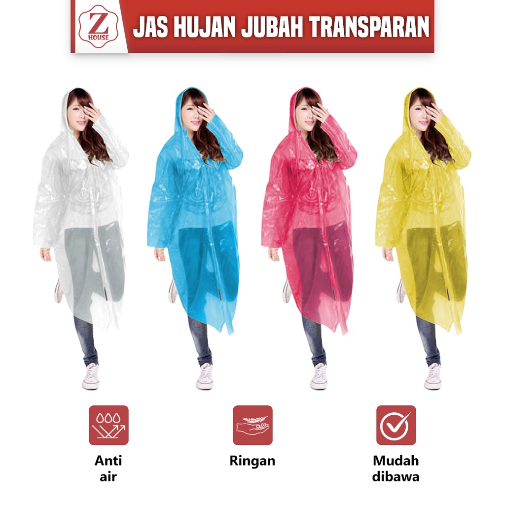 JAS HUJAN PLASTIK SEKALI PAKAI / JAS HUJAN PONCHO DISPOSABLE EMERGENCY/JAS HUJAN EVA TRANSPANT TEBAL DEWASA DAN ANAK / JAS HUJAN Tahan air Dapat digunakan kembali Jas Hujan Dewasa Karakter Hoodie Murah EVA RAINCOAT Lengan Polos Jas Hujan Dewasa