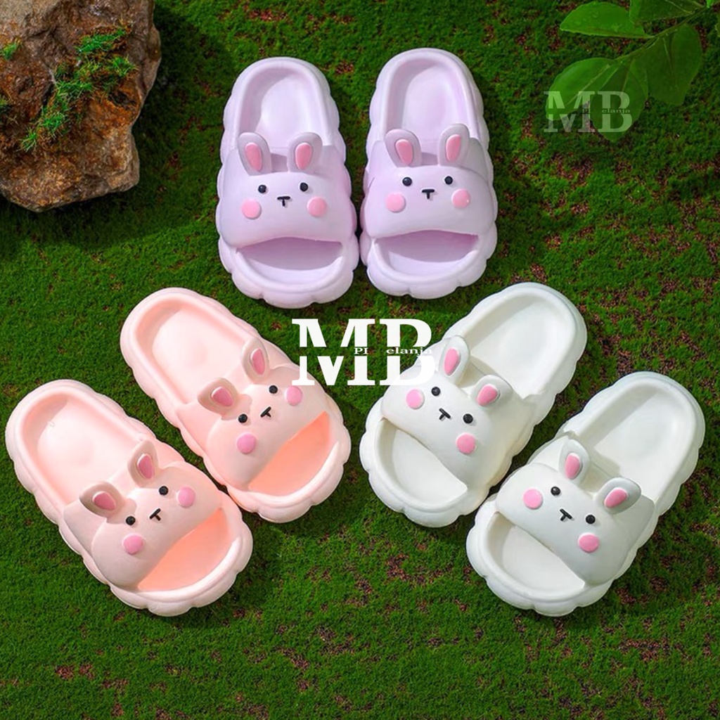 SANDAL SLIP-ON ANAK PEREMPUAN &amp; LAKI-LAKI KELINCI 215 SLIPPER JELLY KARET IMPORT 22-35