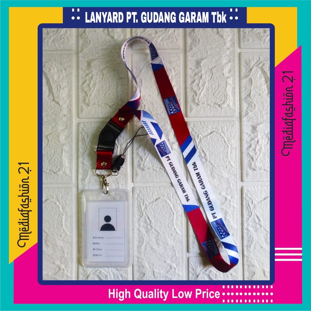 Lanyard ID Card / Tali Gantungan ID Card PT GUDANG GARAM Tbk - Free Strap Flashdisk