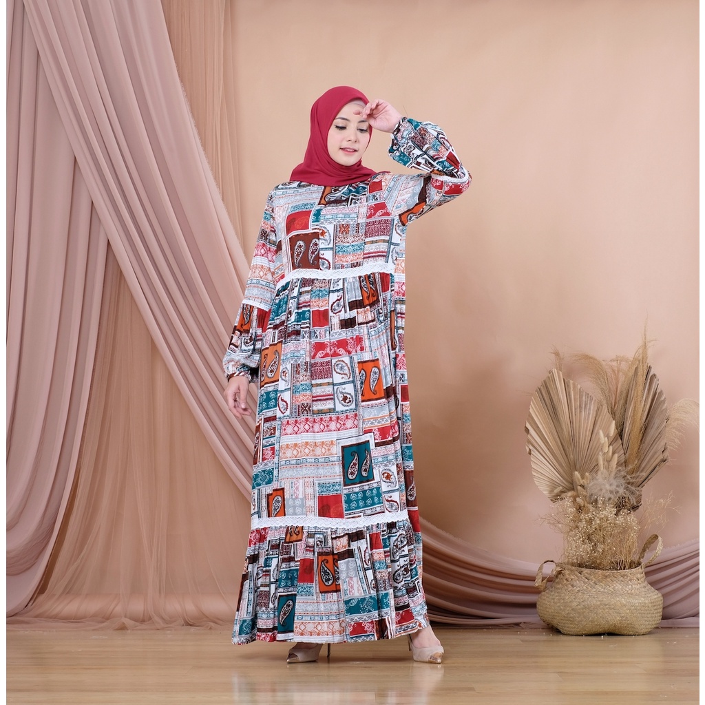 Jihan green XL Gamis Baneska