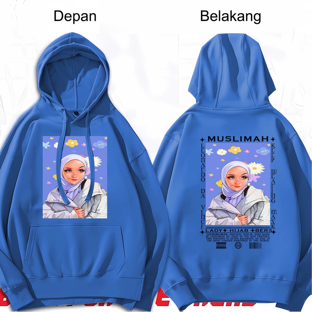 Lilipop.id Sweater Wanita Hijab muslimah  erika Hoodie Jumper long sleve