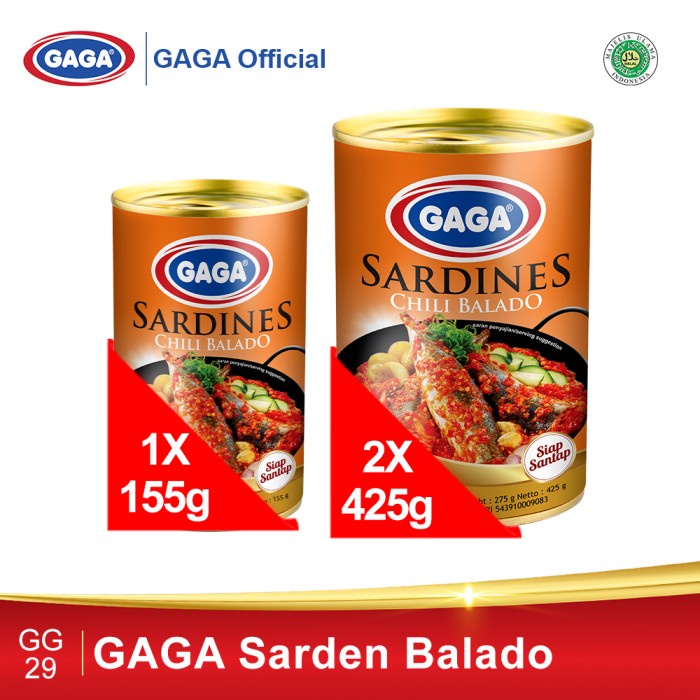 

BELI 2PC GAGA SARDEN BALADO 425G GRATIS 1PC SARDEN BALADO 155G (GG29)