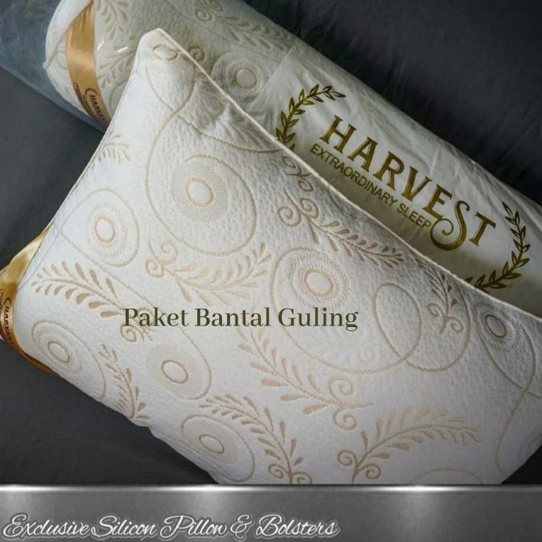 ロ Harvest Bantal Guling 1 Set (1Bantal 1 Guling) Kualitas Hotel HARGA MURAH 30C